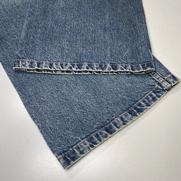 NEW HOPE Men Jeans Blue Size 30 Skid Loose Fit Wide Flared Leg Cotton Mid - Picture 5 of 9